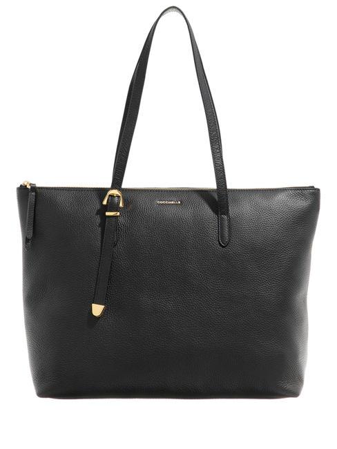COCCINELLE GLEEN Shopping Bag in pelle Nero - Borse Donna