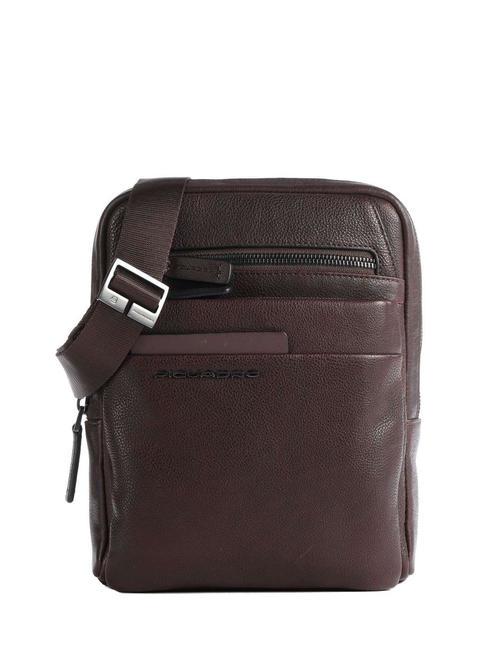 PIQUADRO PAAVO Borsello porta iPad Mini, in pelle MORO - Tracolle Uomo