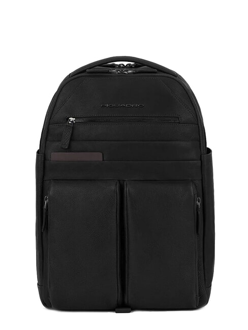 PIQUADRO PAAVO Zaino porta PC 15,6", in pelle Nero - Zaini da lavoro porta PC