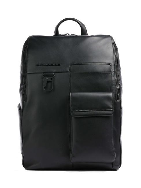 PIQUADRO FINN Zaino porta PC 14" in pelle Nero - Zaini da lavoro porta PC