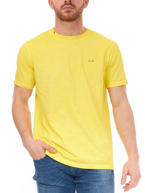 SUN68 SPECIAL DYED T-shirt in cotone giallo fluo - T-shirt Uomo