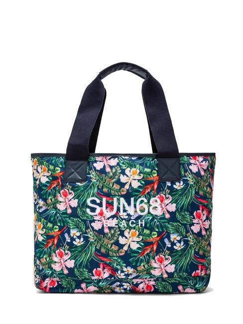 Sun68 Cardigan blu navy in misto lana con logo K45311BN