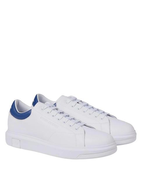 ARMANI EXCHANGE ACTION Sneakers in pelle optic white+blue - Scarpe Uomo