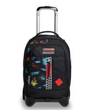 SEVEN SCRATCH BOY JACK Zaino trolley sganciabile 2 ruote Nero - Zaini con carrello - 1