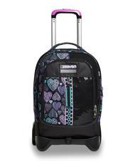 SEVEN PATCHYHEART GIRL JACK Zaino trolley sganciabile 2 ruote Nero - Zaini con carrello - 1