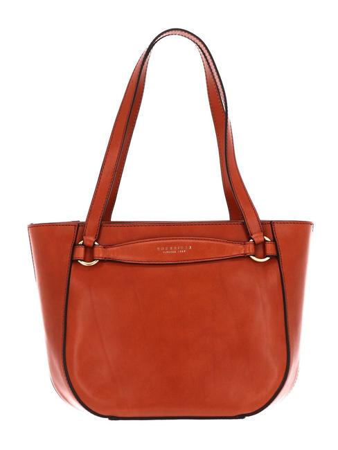 THE BRIDGE BETTINA Shopping Bag in pelle rust abb. oro - Borse Donna