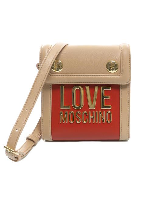 LOVE MOSCHINO LOGO LETTERING Micro Bag a tracolla rosso - Borse Donna