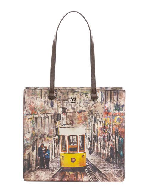 YNOT STREET Shopping bag regolare street brown - Borse Donna