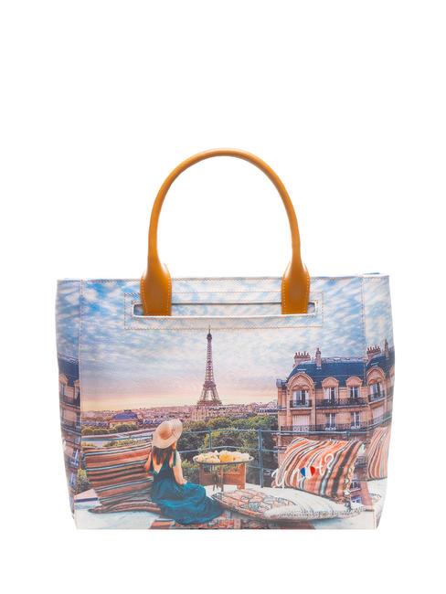 YNOT YESBAG  Borsa a mano, con tracolla, stampa all over paris view - Borse Donna