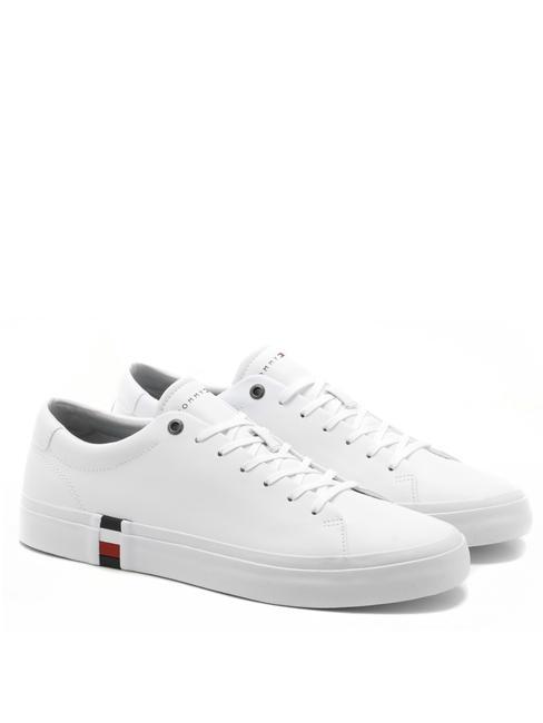 TOMMY HILFIGER CORPORATE Leather Sneakers white - Scarpe Uomo