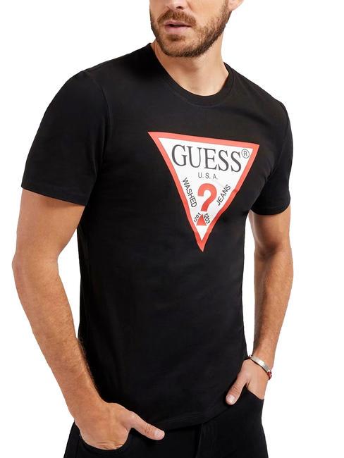 tshirt uomo maniche corte GUESS original logo tshirt manica corta JetBla L JetBl
