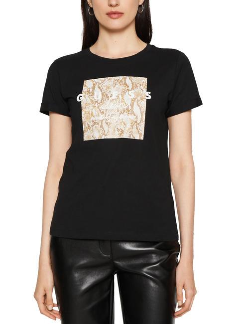GUESS RELAXED T.shirt cropped con anello jetbla - T-shirt e Top Donna