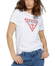 GUESS ORIGINAL LOGO T-shirt triangle purwhite - T-shirt e Top Donna - 1