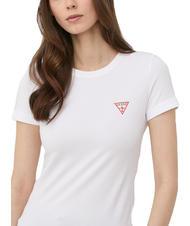 GUESS MINI TRIANGLE T-shirt slim fit purwhite - T-shirt e Top Donna - 1