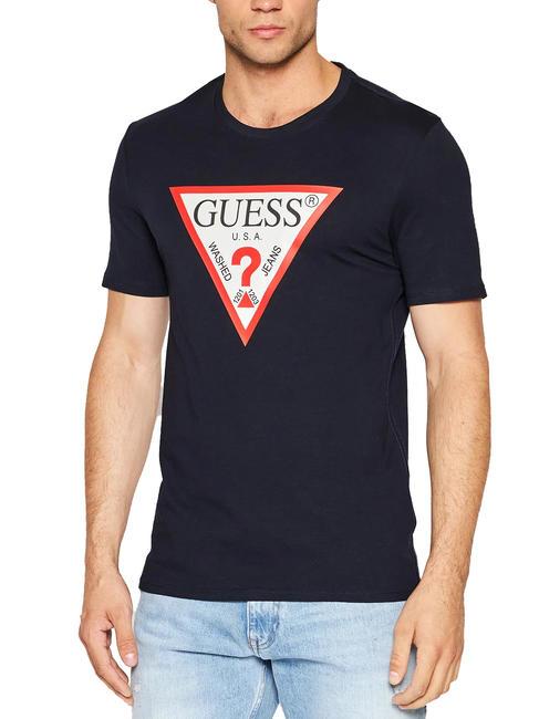 tshirt uomo maniche corte GUESS original logo tshirt manica corta SmartBlue M Sm
