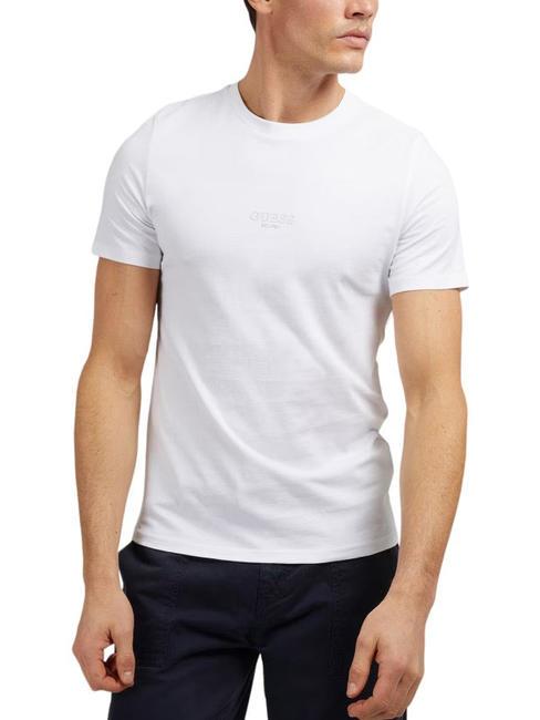 GUESS AIDY T-shirt scritta in tinta purwhite - T-shirt Uomo