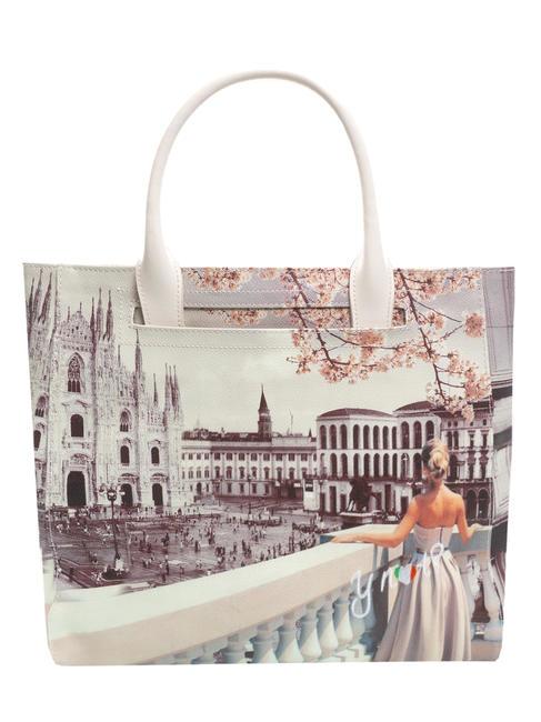 YNOT YESBAG  Borsa a mano, con tracolla, stampa all over milan view - Borse Donna