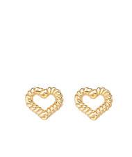 AMEN COCCOLE Orecchini cuore placcato ora - Orecchini