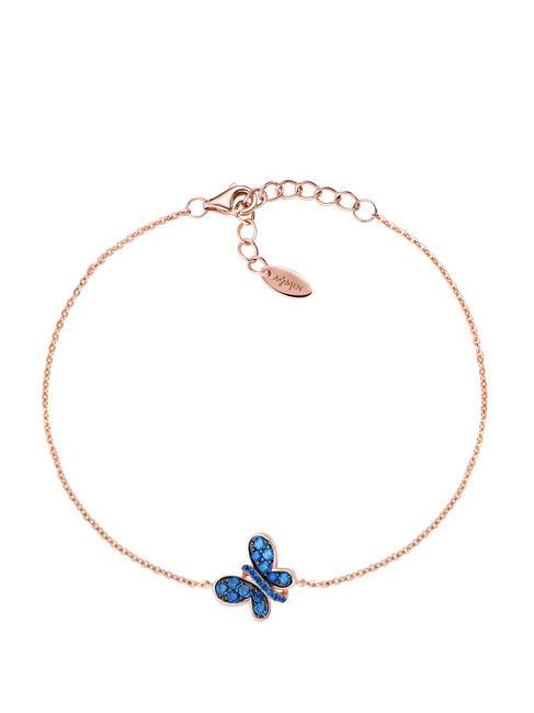 AMEN FARFALLE Bracciale zirconi blu e bianchi rose - Bracciali Donna