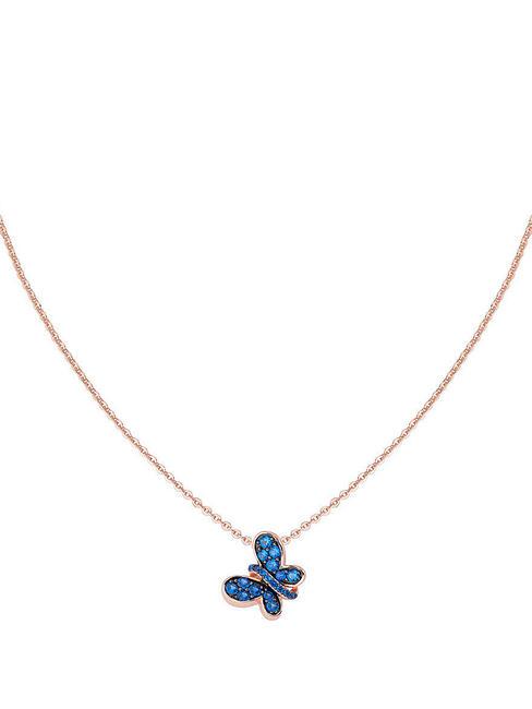 AMEN FARFALLE Collana con zirconi blu rose - Collane