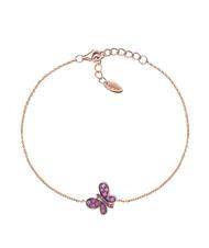 AMEN FARFALLE Bracciale zirconi viola rose - Bracciali Donna - 1