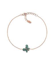 AMEN FARFALLE Bracciale zirconi blu e bianchi - Bracciali Donna