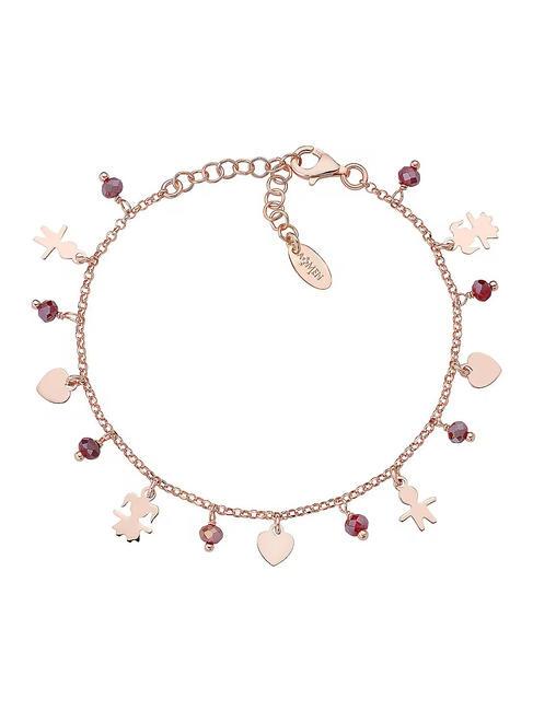 AMEN BOBOLINI Bracciale con zirconi rubino rose - Bracciali Donna