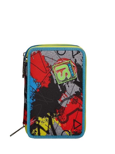 SJGANG COLOR Astuccio a triplo scomparto con Kit Scuola giallo - Astucci e Accessori