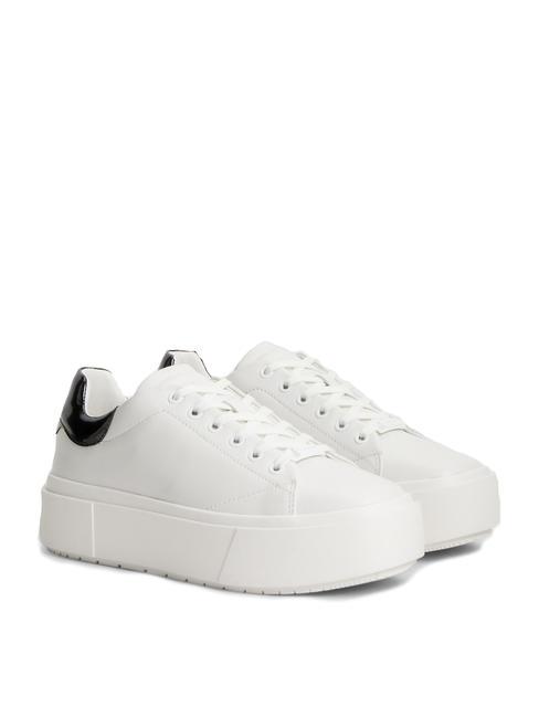 CALVIN KLEIN SQUARED FLATFORM Sneaker in pelle white / black - Scarpe Donna