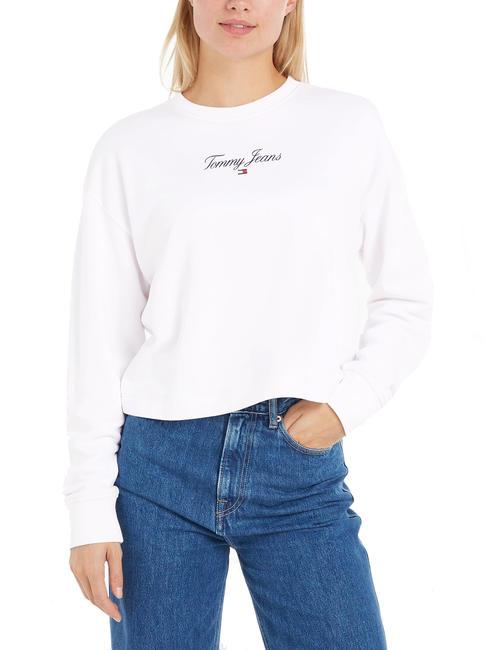TOMMY HILFIGER TJ RELAXED ESSENTIAL Felpa in cotone white - Felpe Donna