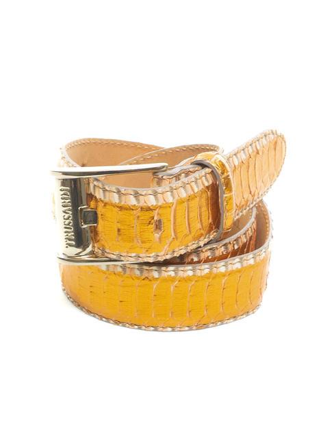 TRUSSARDI XENO Cintura pelle laminata, accorciabile orange - Cinture