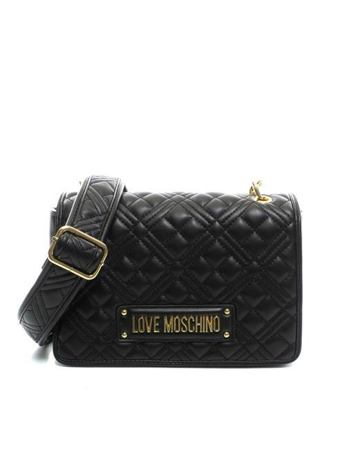 Love Moschino Borsa Quilted In PU – Nero Con Finiture Oro