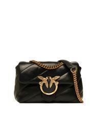 PINKO MINI LOVE BAG Borsa in nappa nero-antique gold - Borse Donna - 1