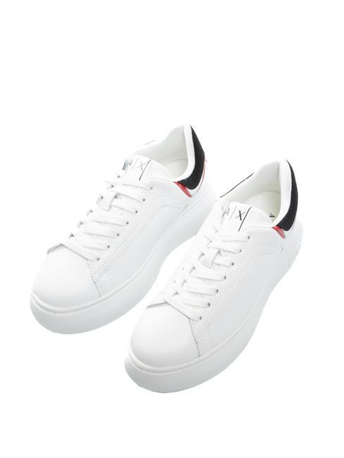 ARMANI EXCHANGE A|X Sneakers in pelle op.white+red+black - Scarpe Donna