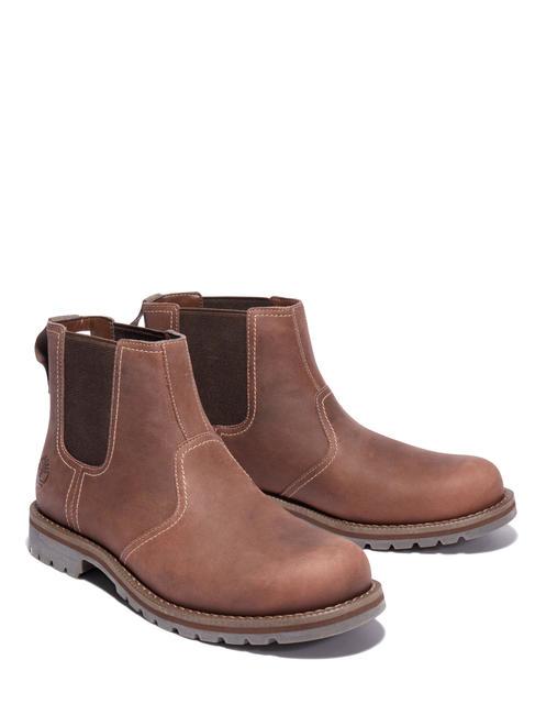 TIMBERLAND LARCHMONT Stivaletto chelsea in pelle brownie - Scarpe Uomo