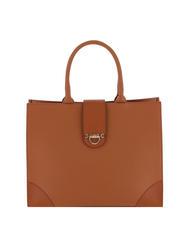 BORBONESE SAVOY DUETTO CAVIAR Borsa shopping pelle grande - Borse Donna
