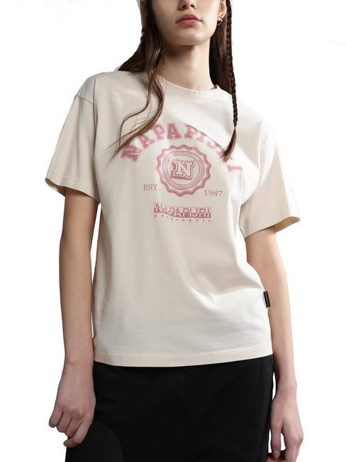 NAPAPIJRI S-MORENO T-shirt in cotone whitecap gray - T-shirt e Top Donna