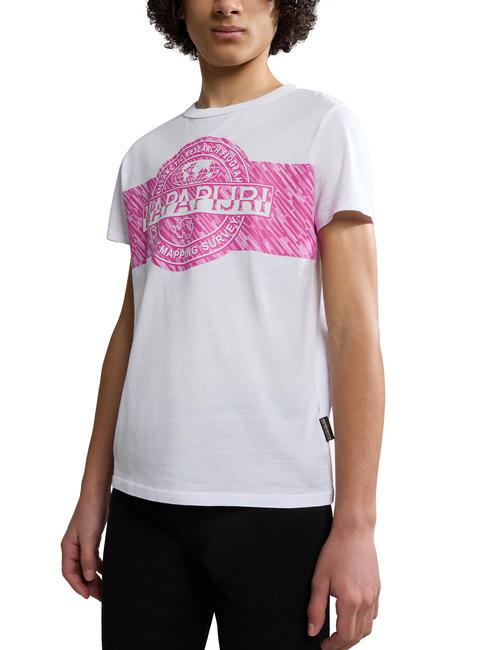 NAPAPIJRI KIDS PINZON T-shirt in cotone Bright white - T-shirt Bambino