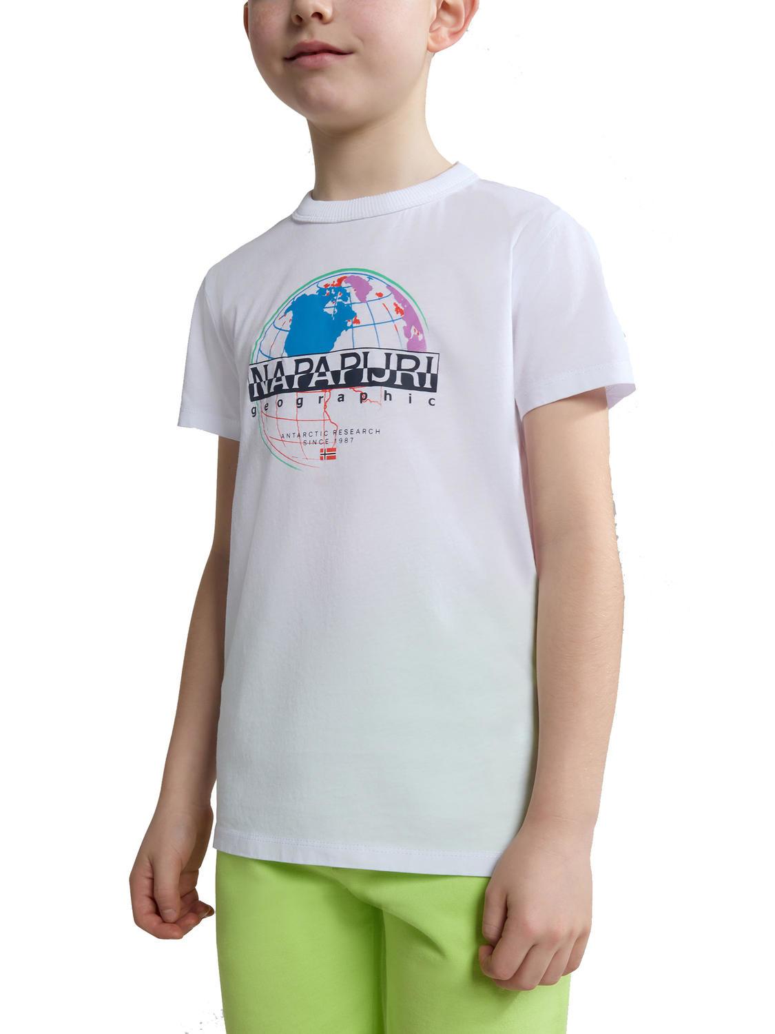 Napapijri Kids Azogues T-Shirt In Cotone Bright White Acquista A