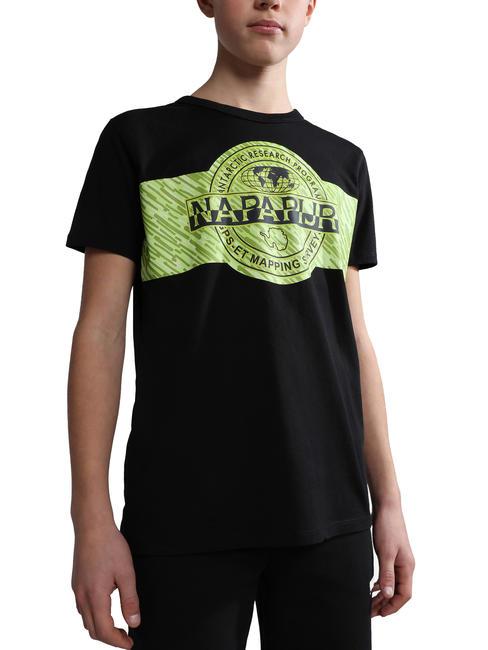 NAPAPIJRI KIDS PINZON T-shirt in cotone black 041 - T-shirt Bambino