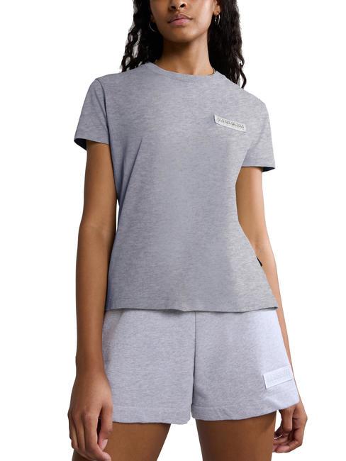 NAPAPIJRI MORGEX T-shirt in cotone light grey melange - T-shirt e Top Donna