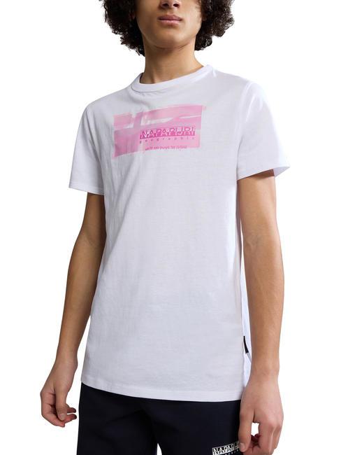 NAPAPIJRI KIDS ZAMORA T-shirt in cotone flag pink fj3 - T-shirt Bambino