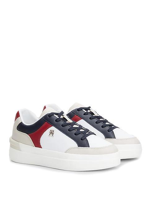 TOMMY HILFIGER ELEVATED TH CORPORATE Sneakers in pelle space blue - Scarpe Donna