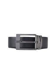 ARMANI EXCHANGE LOGO Cintura reversibile in pelle blue navy/grey - Cinture - 1