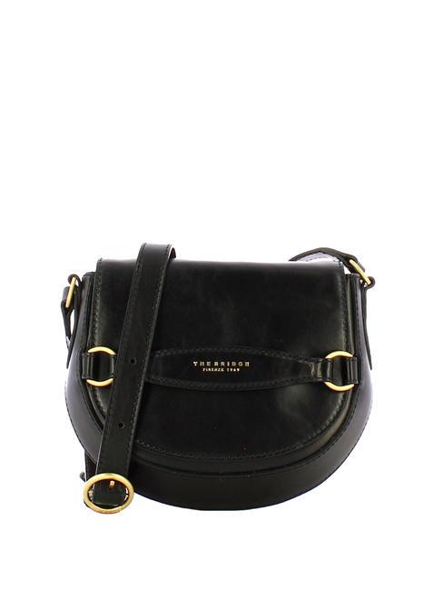 THE BRIDGE BETTINA Mini Bag a tracolla, in pelle Nero Oro - Borse Donna