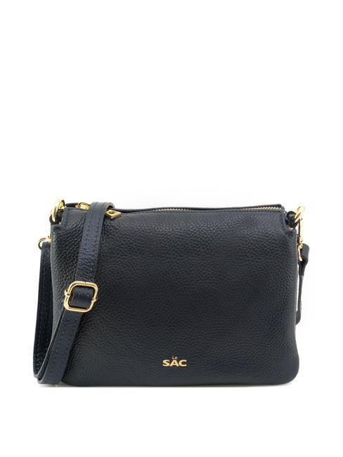 LESAC SIMONA Borsa a tracolla tris pelle dollaro blu notte - Borse Donna