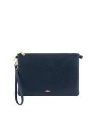 LESAC CLAUDIA Pochette con tracolla pelle dollaro blu notte - Borse Donna - 1