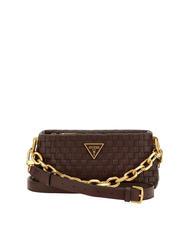 GUESS LISBET Borsa a spalla intrecciata mahogany - Borse Donna - 1