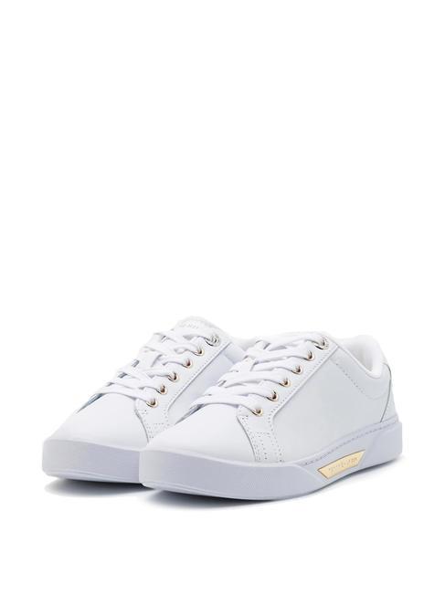 TOMMY HILFIGER GOLDEN COURT Sneakers in pelle white/gold - Scarpe Donna