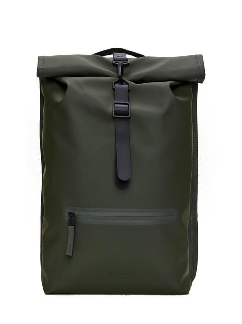 RAINS ROLLTOP RUCKSACK Zaino impermeabile grande green - Zaini Scuola & Tempo Libero